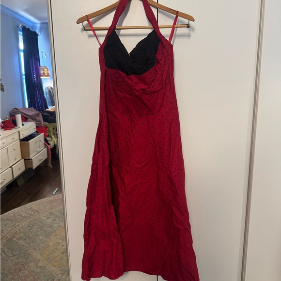 Stop Staring Dresses & Skirts - Stop Staring Red and Black Polka Dot Dress XL